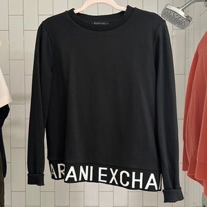 Armani Black and White Logo Sweater